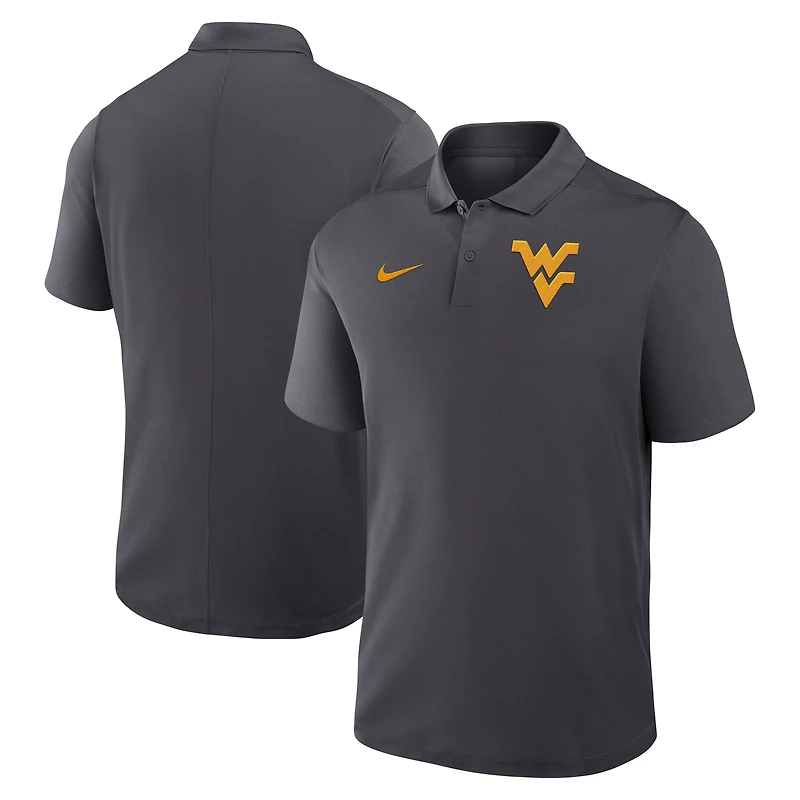 Polo Nike Anthracite West Virginia Mountaineers Primetime Victory pour homme avec logo principal Performance