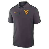Polo Nike Anthracite West Virginia Mountaineers Primetime Victory pour homme avec logo principal Performance