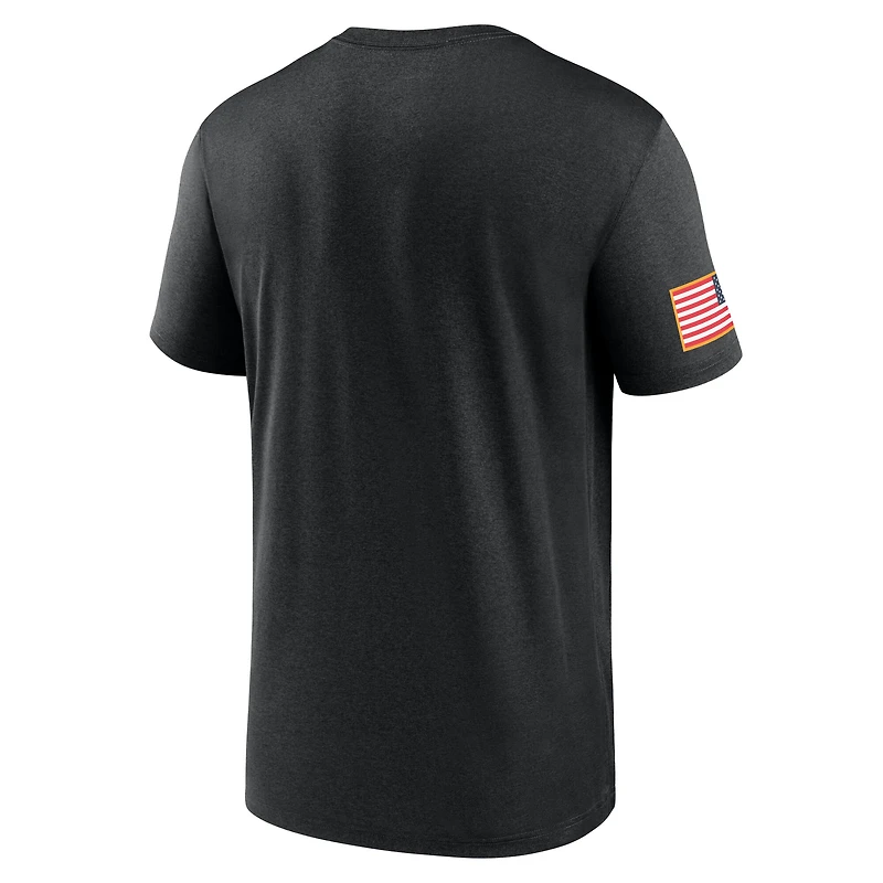 T-shirt Nike West Virginia Mountaineers 2024 Military Appreciation Legend Performance pour homme noir