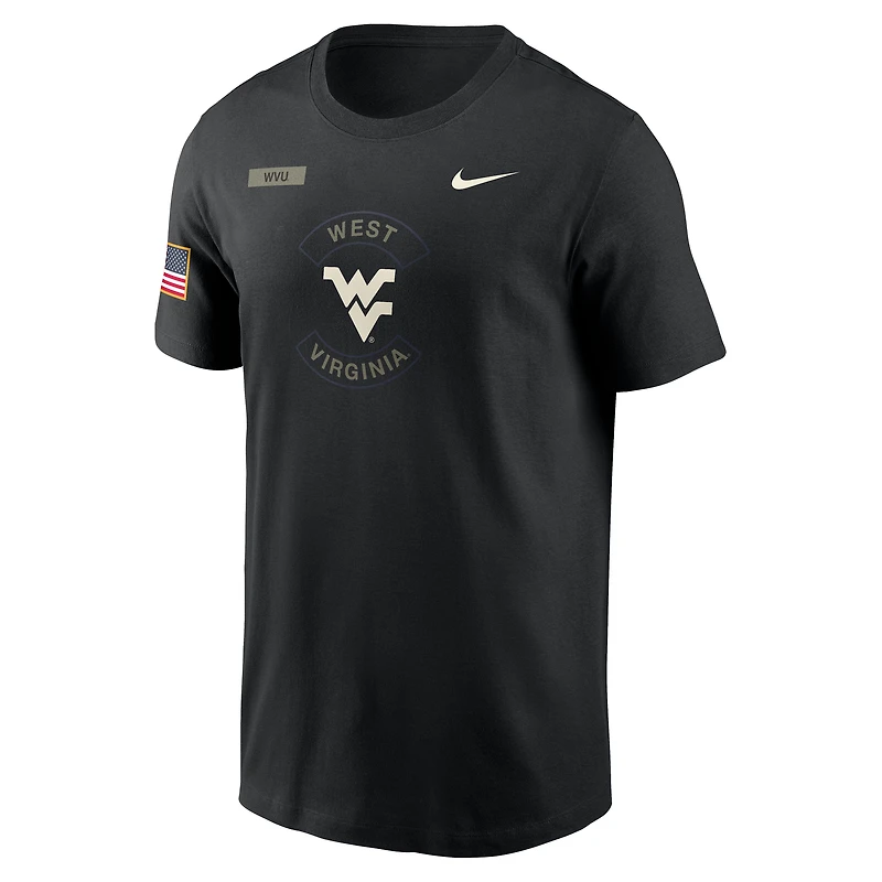 Men's Nike Black West Virginia Mountaineers 2025 Military Appreciation Dri-FIT T-Shirt