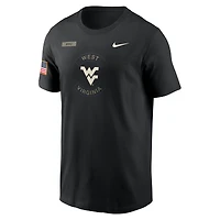Men's Nike Black West Virginia Mountaineers 2025 Military Appreciation Dri-FIT T-Shirt