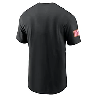 T-shirt Nike noir West Virginia Mountaineers 2025 Military Appreciation Dri-FIT pour homme