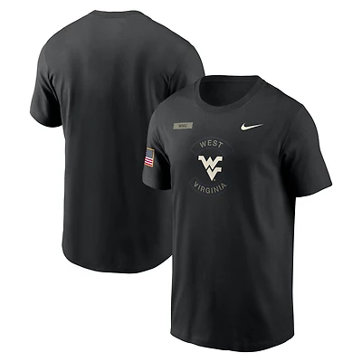 Men's Nike Black West Virginia Mountaineers 2025 Military Appreciation Dri-FIT T-Shirt