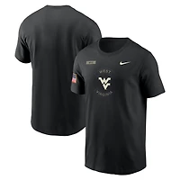 Men's Nike Black West Virginia Mountaineers 2025 Military Appreciation Dri-FIT T-Shirt