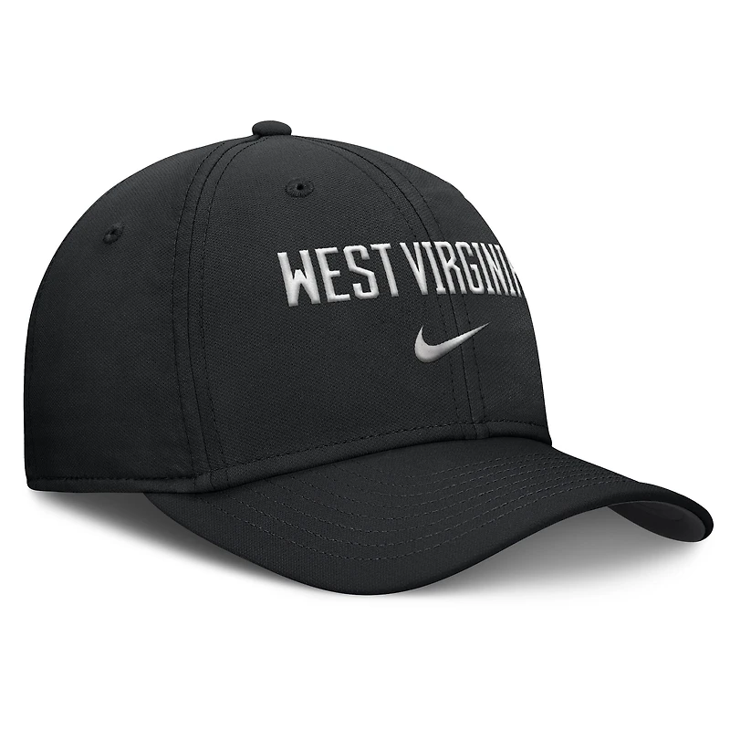 Men's Nike Black West Virginia Mountaineers Alternate Logo Rise Dri-FIT Flex Hat