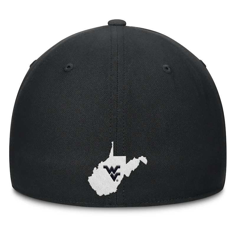 Men's Nike Black West Virginia Mountaineers Alternate Logo Rise Dri-FIT Flex Hat