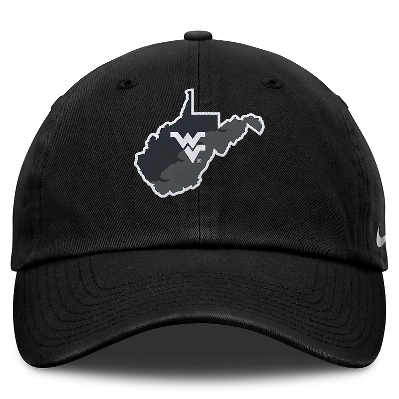 Men's Nike Black West Virginia Mountaineers Built on Bravery Club Adjustable Hat