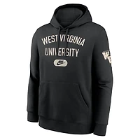 Sweat à capuche Nike noir West Virginia Mountaineers Club Fleece Fashion pour homme