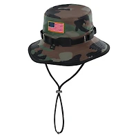 Men's Nike Camo West Virginia Mountaineers 2025 Military Appreciation Boonie Dri-FIT Bucket Hat