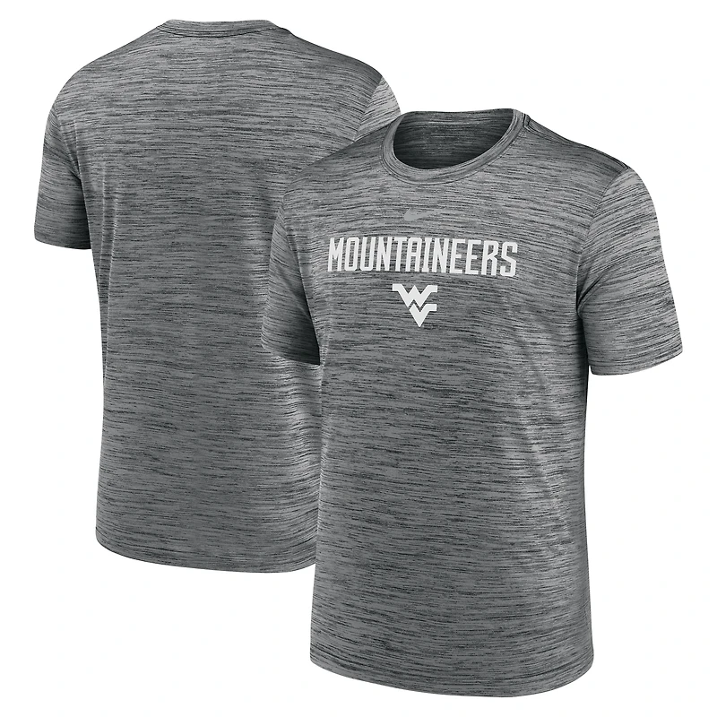 T-shirt Nike bleu marine West Virginia Mountaineers 2025 Sideline Velocity Dri-FIT pour homme