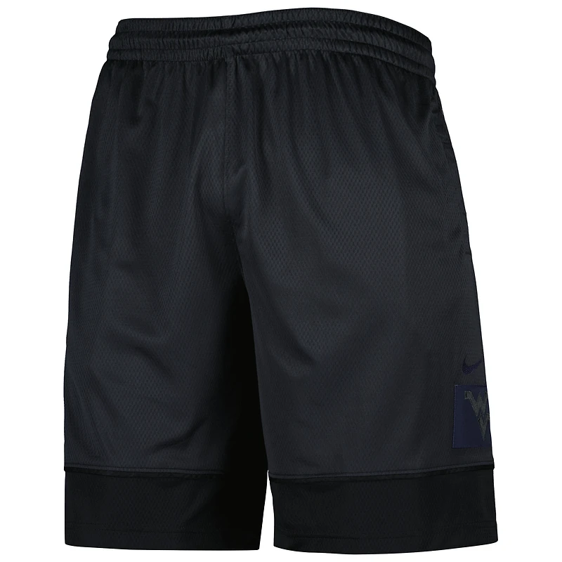 Short Nike West Virginia Mountaineers Performance Fast Break pour homme, anthracite