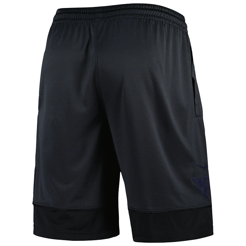 Short Nike West Virginia Mountaineers Performance Fast Break pour homme, anthracite