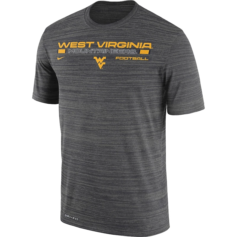 T-shirt Nike Performance Velocity Legend pour hommes, anthracite, West Virginia Mountaineers