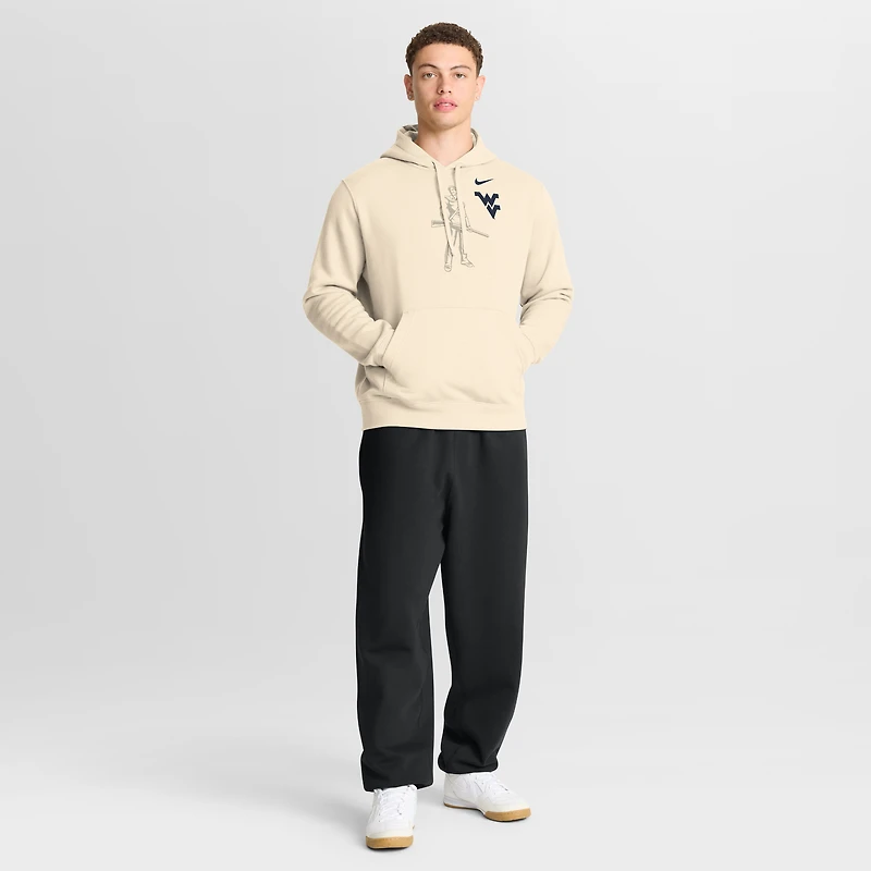 Sweat à capuche Nike crème West Virginia Mountaineers Campus Shadow pour homme