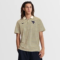 Polo Nike Dri-FIT rayé bleu marine/blanc des West Virginia Mountaineers Primetime Victory pour homme