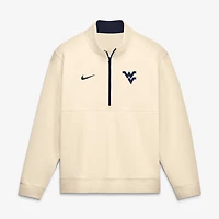 Men's Nike Cream West Virginia Mountaineers Primetime Club Fleece Half-Zip Pullover