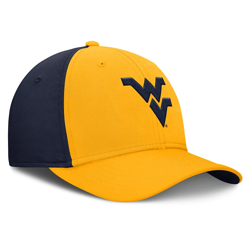 Men's Nike Gold/Navy West Virginia Mountaineers 2025 Sideline Rise Local Performance Flex Hat