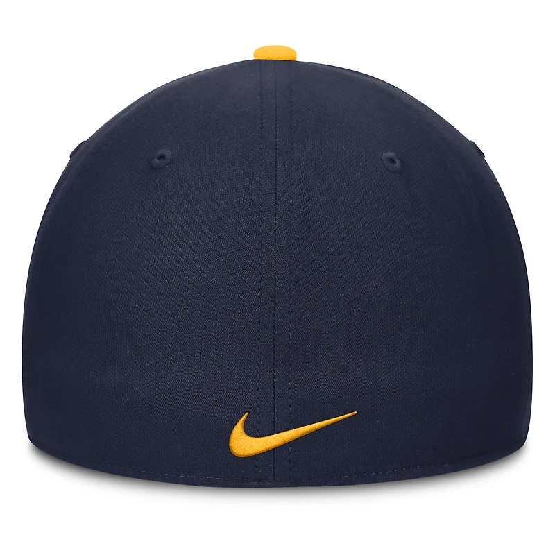 Men's Nike Gold/Navy West Virginia Mountaineers 2025 Sideline Rise Local Performance Flex Hat