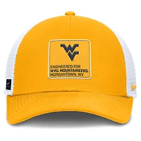 Men's Nike  Gold/White West Virginia Mountaineers 2025 On-Field Rise Engineered Trucker Adjustable Hat
