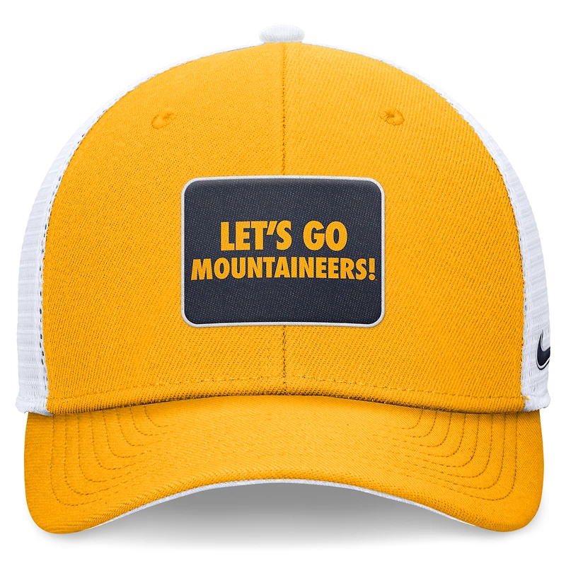 Men's Nike Gold/White West Virginia Mountaineers Local Rise Trucker Adjustable Hat