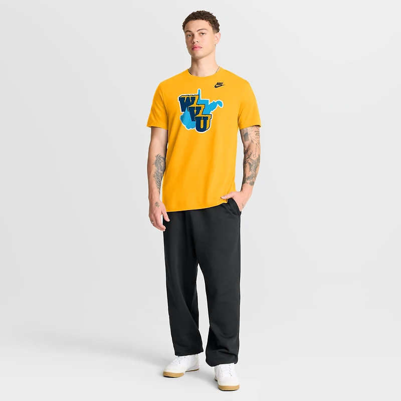 T-shirt Nike doré rétro des West Virginia Mountaineers de 1965 pour homme