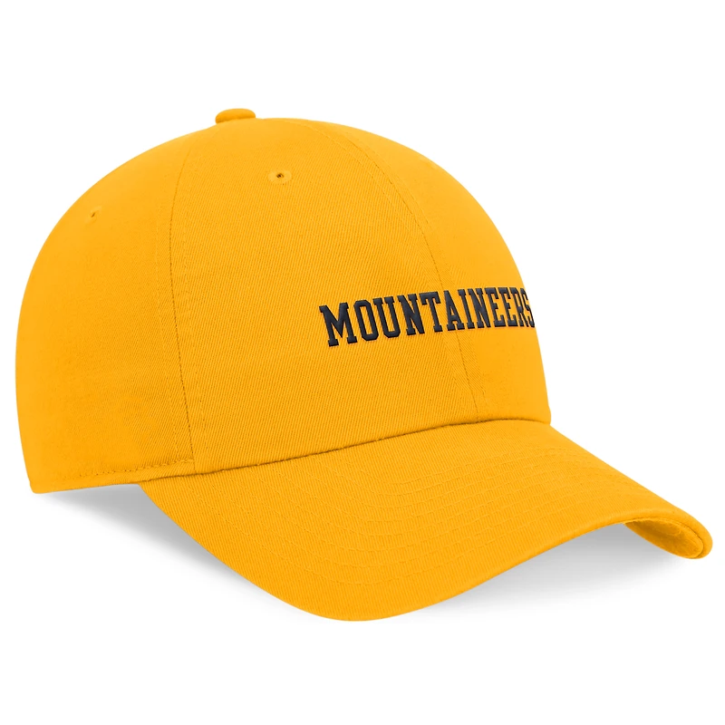 Casquette réglable Nike Gold West Virginia Mountaineers 2024 On-Field Club pour homme