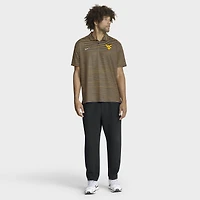 Men's Nike Gold West Virginia Mountaineers 2025 Coaches Premium Tour Stripe Dri-FIT Polo