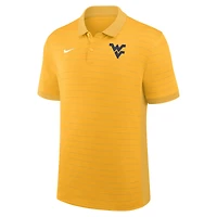 Men's Nike Gold West Virginia Mountaineers 2025 Early Season Coaches Sideline Victory Stripe Performance Polo