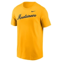 Men's Nike Gold West Virginia Mountaineers Baseball Wordmark T-Shirt