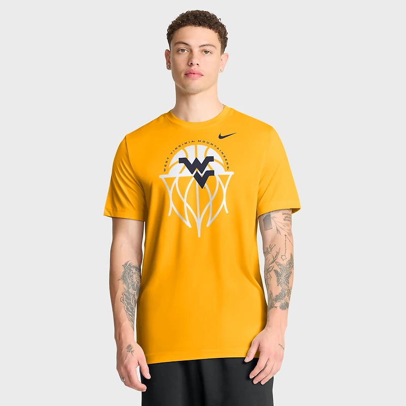 Men's Nike Gold West Virginia Mountaineers Basketball Icon Legend Dri-FIT T-Shirt