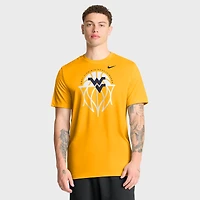 Men's Nike Gold West Virginia Mountaineers Basketball Icon Legend Dri-FIT T-Shirt