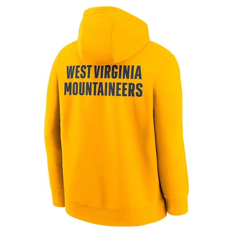 Sweat à capuche en molleton Nike Gold West Virginia Mountaineers pour homme