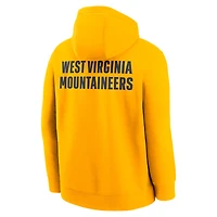 Sweat à capuche en molleton Nike Gold West Virginia Mountaineers pour homme