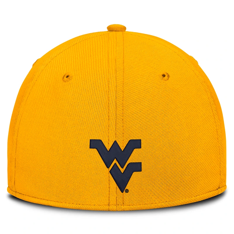 Casquette Nike Gold West Virginia Mountaineers Game Day Rise Swooshflex pour homme