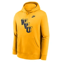 Men's Nike Gold West Virginia Mountaineers Legacy Logo Club Fleece Pullover Hoodie