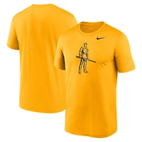 T-shirt Nike Gold pour homme avec logo alternatif Primetime Legend des West Virginia Mountaineers