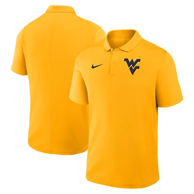 Polo Nike Gold Performance pour homme avec logo principal des West Virginia Mountaineers Primetime Victory