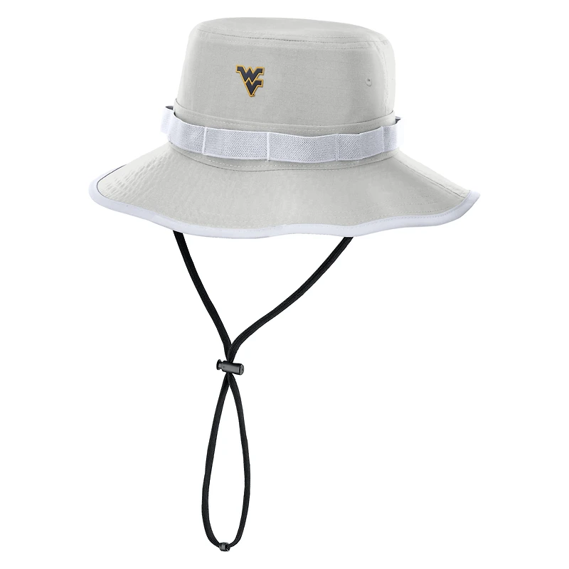 Men's Nike Gray West Virginia Mountaineers 2025 Sideline Apex Boonie Performance Bucket Hat