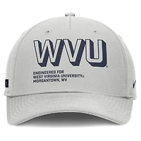 Casquette ajustable Nike grise West Virginia Mountaineers 2025 Sideline Dust Pinched Rise pour homme