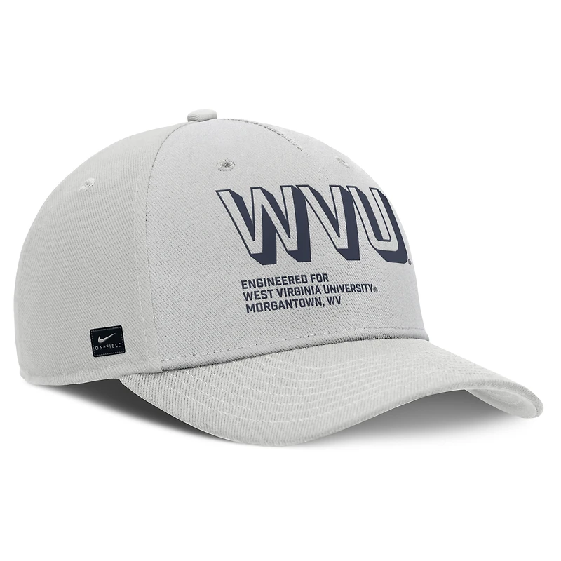 Men's Nike Gray West Virginia Mountaineers 2025 Sideline Dust Pinched Rise Adjustable Hat
