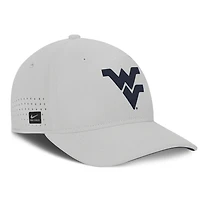 Men's Nike  Navy West Virginia Mountaineers 2026 Sideline Practice AeroBill Swooshflex Dri-FIT Hat