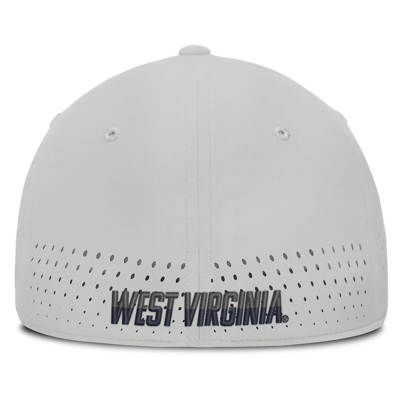 Men's Nike  Navy West Virginia Mountaineers 2026 Sideline Practice AeroBill Swooshflex Dri-FIT Hat