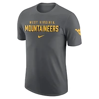 T-shirt Nike West Virginia Mountaineers Campus Gametime pour homme gris