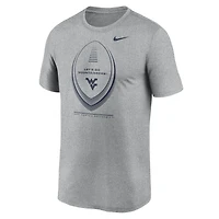 T-shirt Nike Dri-FIT gris pour homme West Virginia Mountaineers Primetime Legend Football Icon