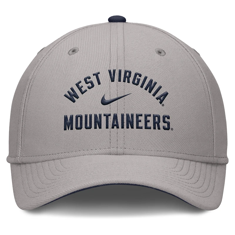 Men's Nike Gray West Virginia Mountaineers Rise Prep Performance Flex Hat