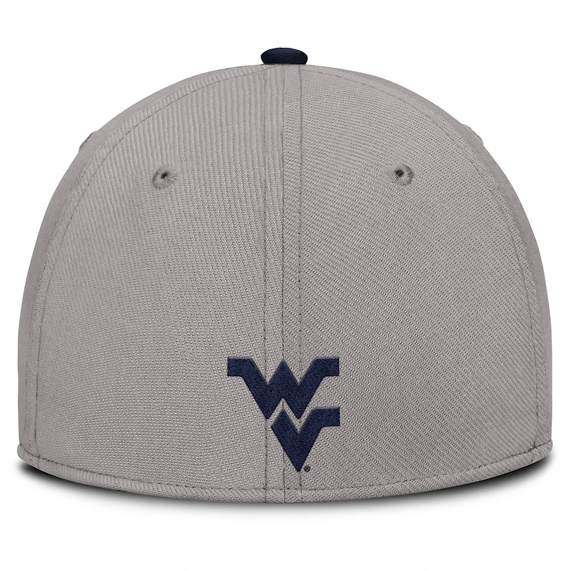 Casquette Nike grise West Virginia Mountaineers Rise Prep Performance Flex pour homme