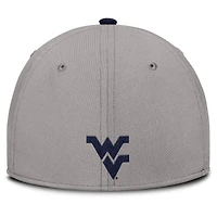 Casquette Nike grise West Virginia Mountaineers Rise Prep Performance Flex pour homme