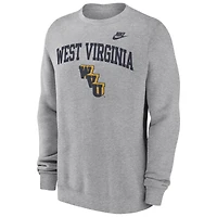 Men's Nike Heather Gray West Virginia Mountaineers Legacy Classic Pullover Sweatshirt