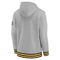 Sweat à capuche rétro Nike West Virginia Mountaineers Legacy pour homme, gris chiné