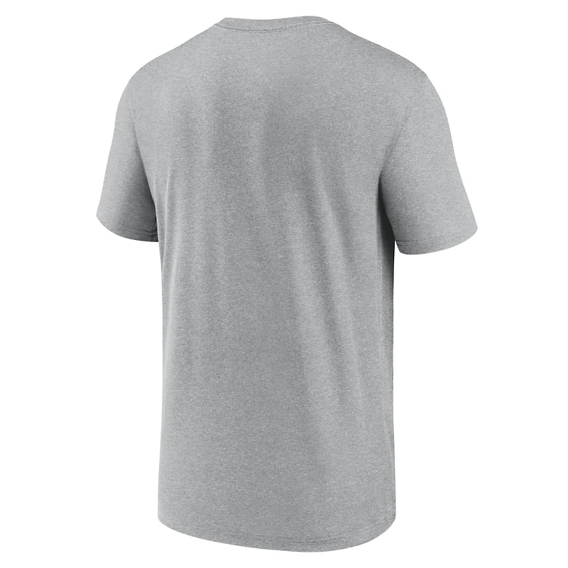 T-shirt Nike Heather Grey West Virginia Mountaineers pour homme - Légende du basket-ball sur le terrain Performance
